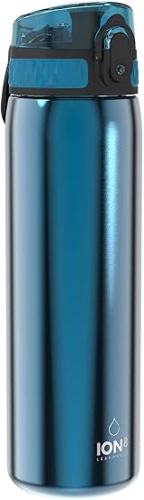 Ion8 Lightweight Stainless Steel Water Bottle 600ml 20oz Metallic Blue view 4