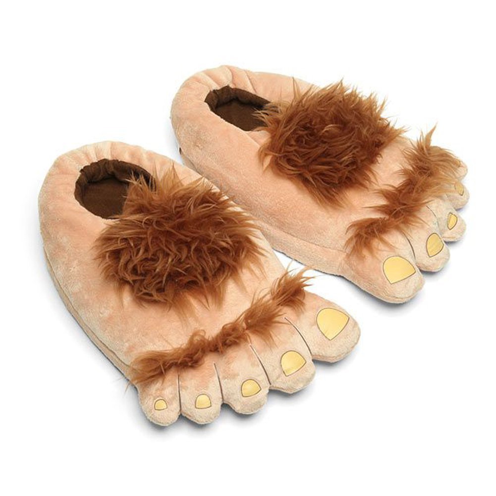 Geekbuzz Women Furry Monster Adventure, Warm Winter Hobbit Feet Slippers