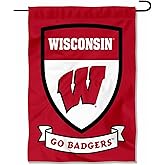 Wisconsin Badgers Shield Garden Flag