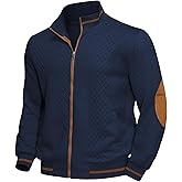Riskrole Men's Lightweight Jacket jacquard Full Zip Stand Collar Casual Stylish Bomber Jacket Varsity Coat