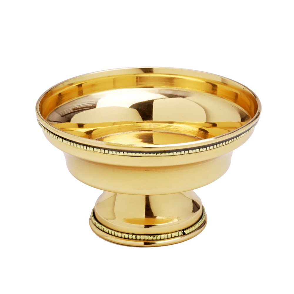 NKlaus incense bowl incense burner diameter 10cm brass deco gold 7542