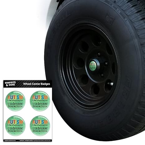 Autismus ES NICHT einen Fehler Verarbeitung ES IST EINE andere System Tire Rad Center Gap resin-topped Abzeichen Aufkleber – 