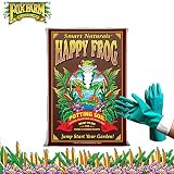 Fox Farm Happy Frog Organic Potting Soil Mix Indoor Outdoor Garden Plants, 51.4 Quart(2 cu ft) (Bundled with Pearsons Protective Gloves)
