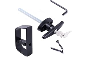 BUEYFOLT T-Handle Lock Set, Shed Door Lock with 2 Keys, 4-1/2" Stem for Shed, Barn, Playhouse & Chicken Coop Door Lock