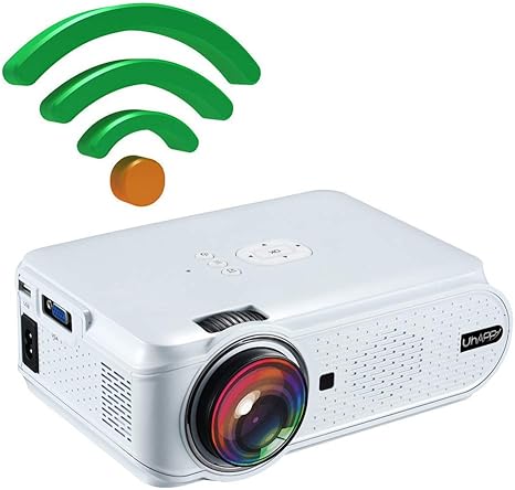 Mouwa Proyector Portátil WiFi, Mini Proyector LED con Control ...