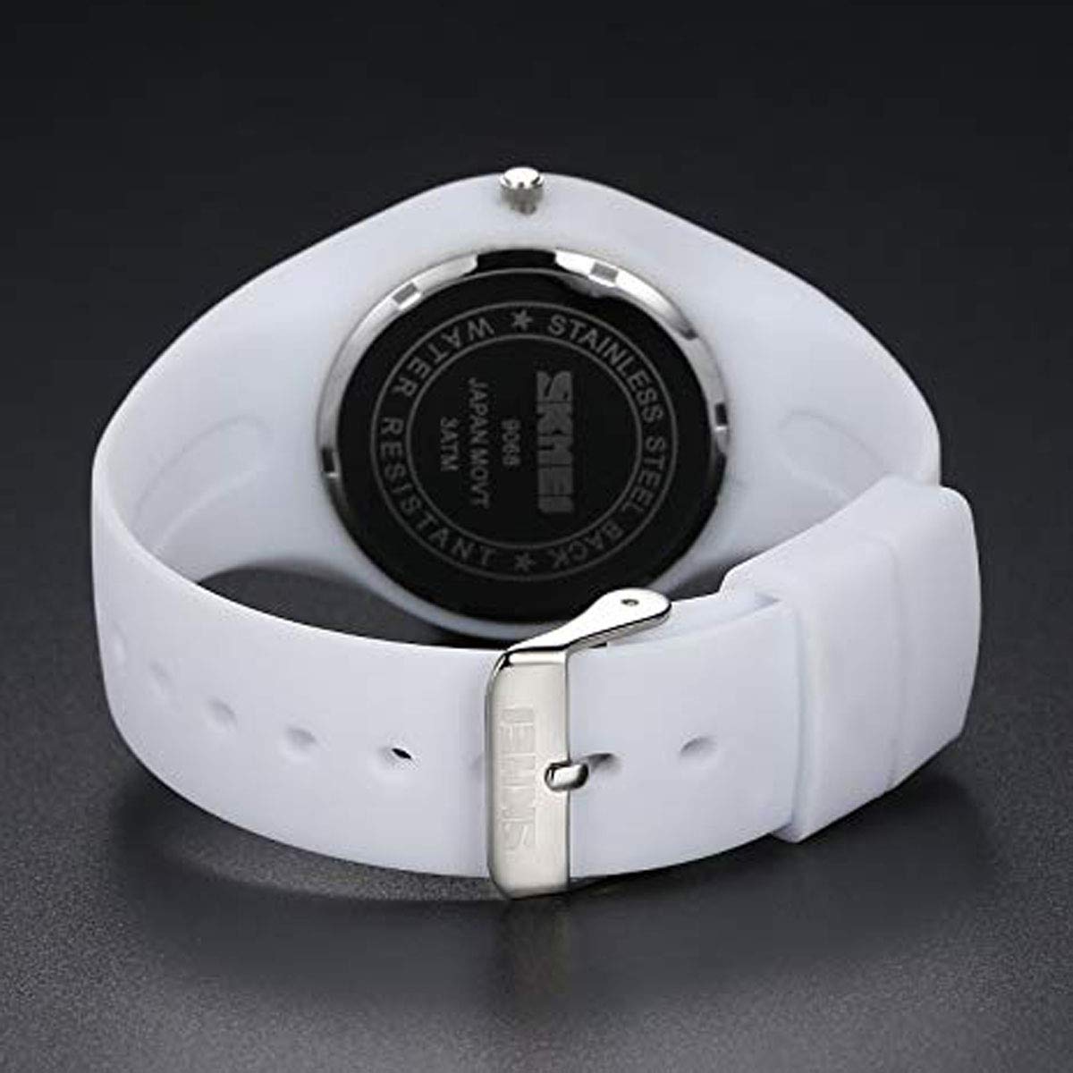 MODIWEN Fashion Unisex Quartz Wrist Watch with Japaness Movement Waterproof Watches (White)