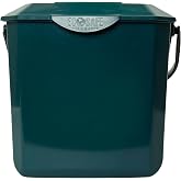 EcoSafe KCGRN Kitchen Caddy Food Waste Bin, Plastic, 2.5 Gallon, Green