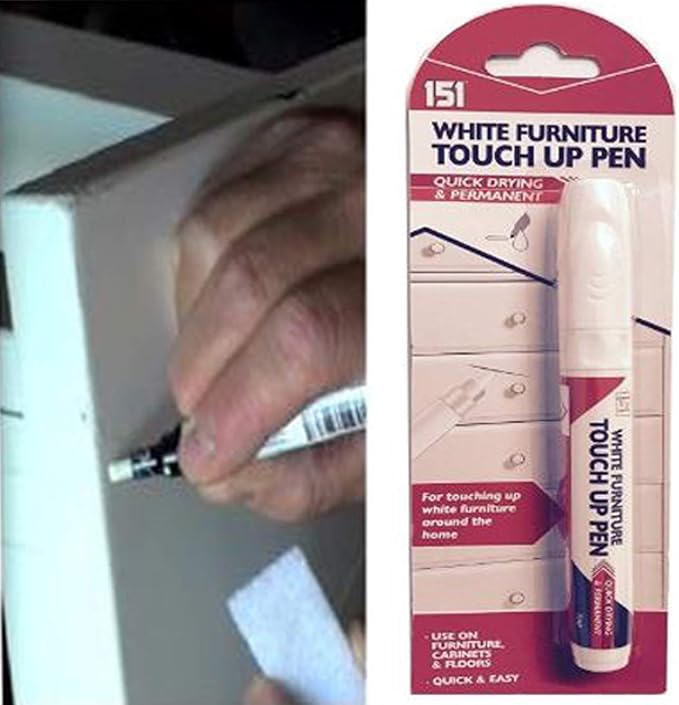 White Furniture Touch Up Pen Marker Repair Wood Floor Laminate Scratches Amazon.co.uk