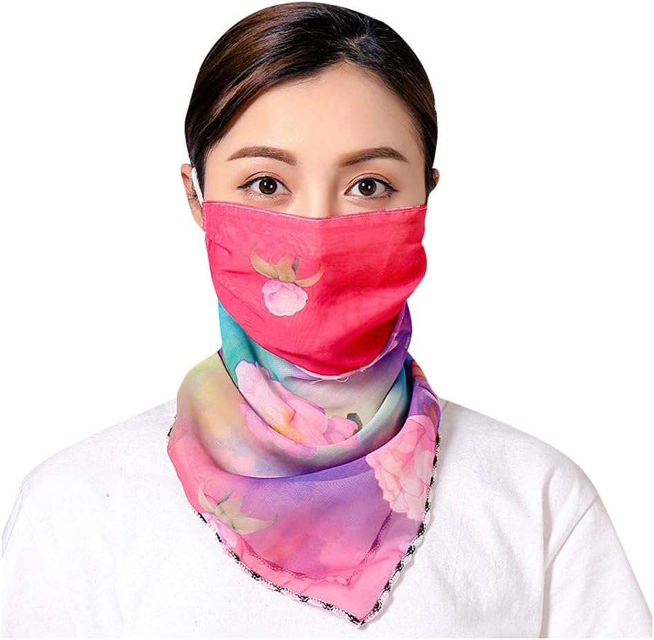 Sun Protection Scarf Multifunctional Balaclava Dustproof Neck Gaiter Women'S Protective Chiffon Riding Headwrap Helmet Liner