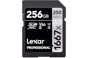 Lexar Professional 256GB 1667x V60 250MB/s Flash Memory SD Card UHS-II U3 high speed SDXC For 3D 4K HD video