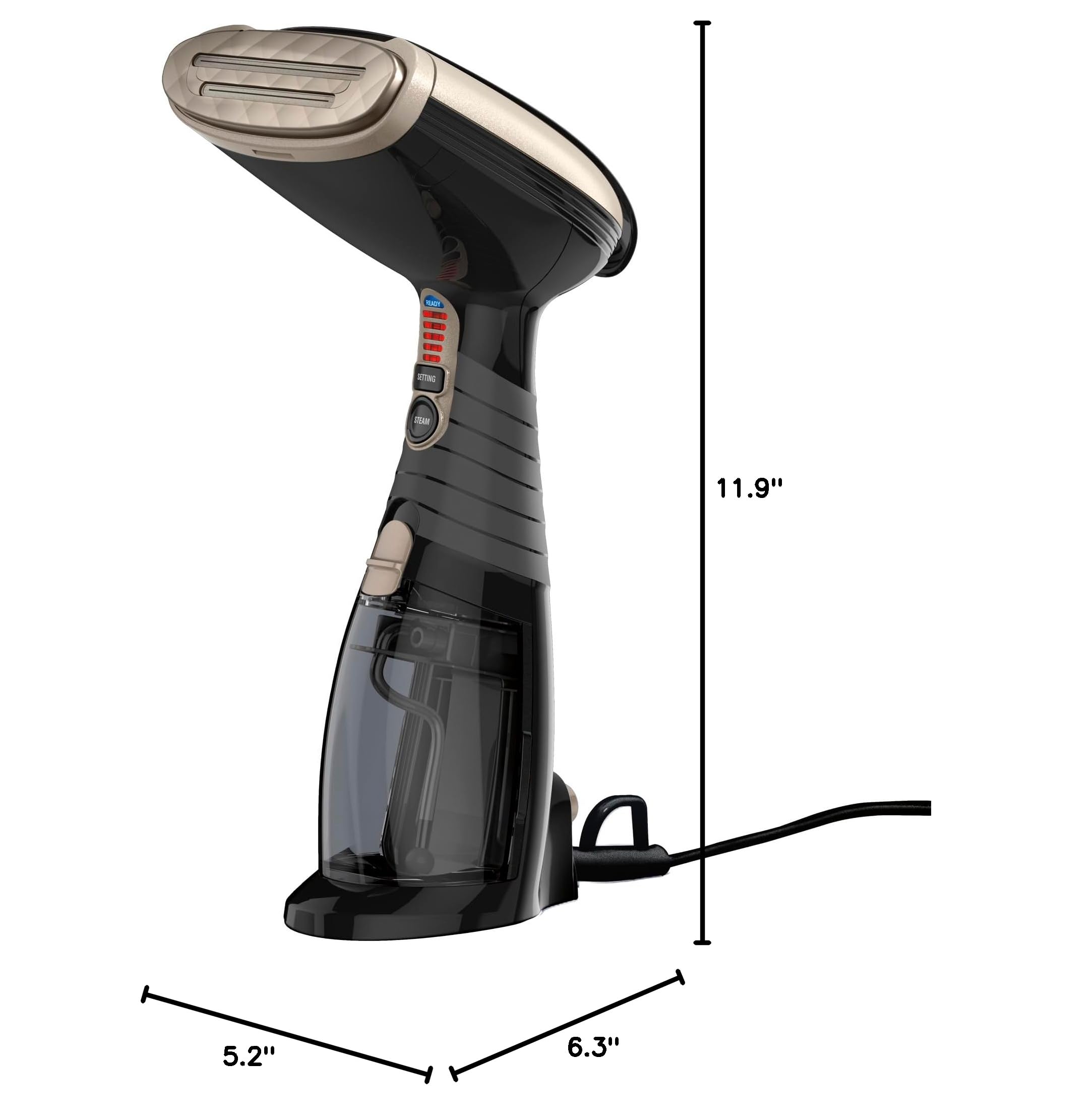 Conair Handheld Garment Steamer for Clothes, Turbo ExtremeSteam 1875W Fabric Steamer, Portable Handheld Design, Strong Penetrating Steam, Amazon Exclusive, Black