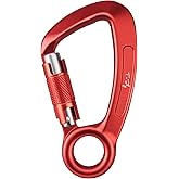 T-Fly Auto Locking Carabiner 35KN (7868 lbs), UIAA Certified Climbing Rock Carabiner with Round Eyelet for Rappelling, Climbing, Ropes