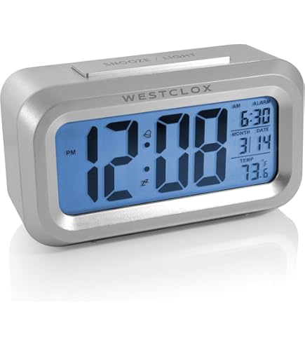 Amazon.com: Westclox 47539 White LCD Alarm Clock with Light