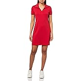 Nautica Womens Short Sleeve Solid Scalloped Trim Polo Dress