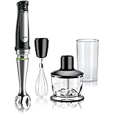 Braun MQ7035 Portable Immersion Hand Blender,500W Stick Blender,Variable Speed,2 Cup Chopper,Whisk,Beaker,Soup,Baby Food,Smoo