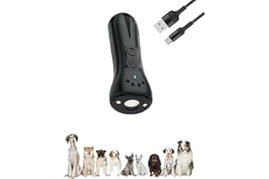 Dog Barking Deterrent Device, Anti Barking Device for Dogs Outdoor & Indoor, 25+ FT Long Range Ultrasonic Animal Repellent - 