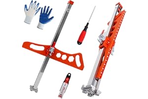 Foldable Drywall Cutting Tool, Dual Positioning Sheetrock Cutting Tool with 19 Built-in Metal Wheels and Nylon Handle, High P