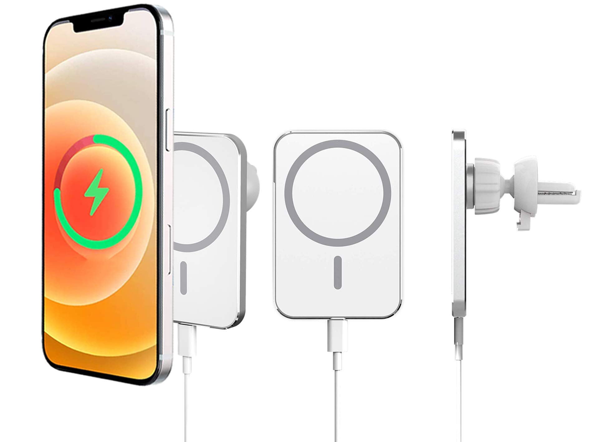 Strong Magnetic Car Wireless Charger - Magnetic Car Vent Mount/Cradle Compatible with iPhone 12/12Pro/Mini/12 Pro Max, Mag-Safe Case Accessories Magnet Phone Holder Stand 15W Qi Fast Charging Mount