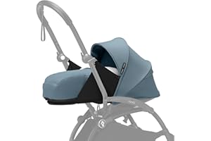 Stokke YOYO 0+ Newborn Pack, Aqua - Includes Mattress, Extendable Canopy & Five-Point Harness - Requires YOYO3 Frame (Sold Se