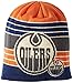 NHL Edmonton Oilers Men's Face-Off Loud Beanie Knit Cap, One Size, Orange