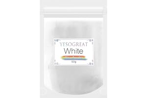 YESOGREAT White Mica Pigment Powder, 50g Mica Powder for Candle Making Soap Making, Shimmer Resin Pigment Powder for Resin Art, Lip Gloss, Bath Bomb,Slime, Acrylic Nails