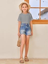 Girls Short Sleeve T Shirts Kids Summer Tops