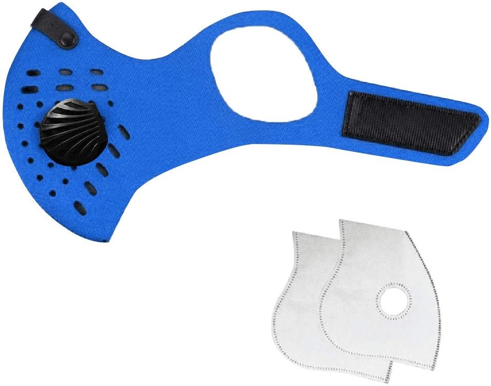 Dust 𝐌𝐀𝐒𝐊, Dustproof Smoke 𝐌𝐀𝐒𝐊 Washable Reusable Face 𝐌𝐀𝐒𝐊, Adjustable PM2.5 Air Filter 𝐌𝐀𝐒𝐊 Breathing Mouth Cover (blue)