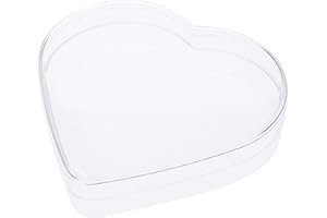 Pioneer Plastics 174C Clear Heart Shaped Plastic Container, 6" W x 1.375" H