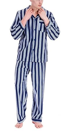 Mens, Die Traditionelle Flanell PJ Pyjama Set Nachtbekleidung PJ Schlafanzüge Sets Herren Baumwolle