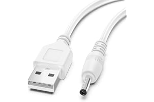 USB to DC 3.5mm Charger Cable for Foreo Device Luna Series Facial Cleanser, ISSA Series Electric Toothbrush, IRIS Eyemassage 