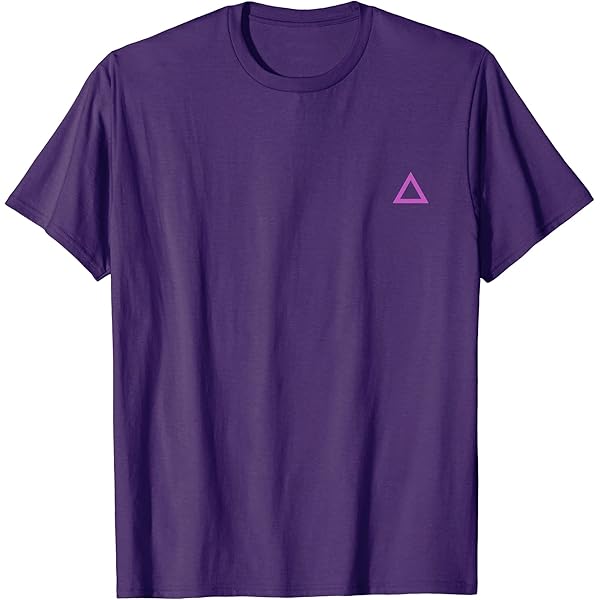 Tシャツ・カットソー COVERNAT Small typography graphic t-shirt Purple Amazon.com: Purple Triangle, Violet Background, Small