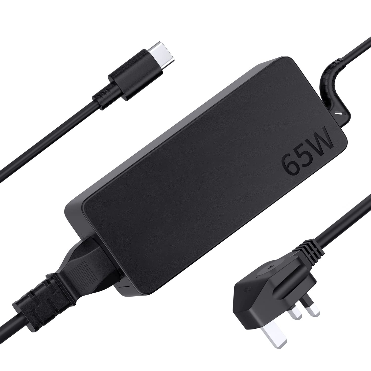 65W USB-C Laptop Charger for Lenovo ThinkPad X1 T14 T15 T480 T480s T490 T490s T580 X13 X280 X380 E14 E15 E480 E490 Lenovo Yoga 720 910 Chromebook C330 S330 100e 300e and Others Type C Power Adapter1