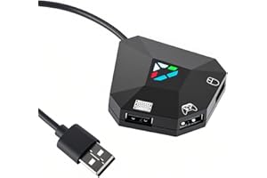 MEGADREAM Keyboard and Mouse Adapter for Nintendo Switch, Wired Keyboard and Mouse Converter for PS4 PS3 Xbox ONE/360 Console Series Converter, Custom Mapping, 8 Keys Storage, Reset Button, FPS, TPS, RPG Games