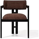 MELAGIO Aaron Dining Chair Black Finish Upholstered Performance Fabric Dining Chair Accent Side Chair Dining Room Living Room