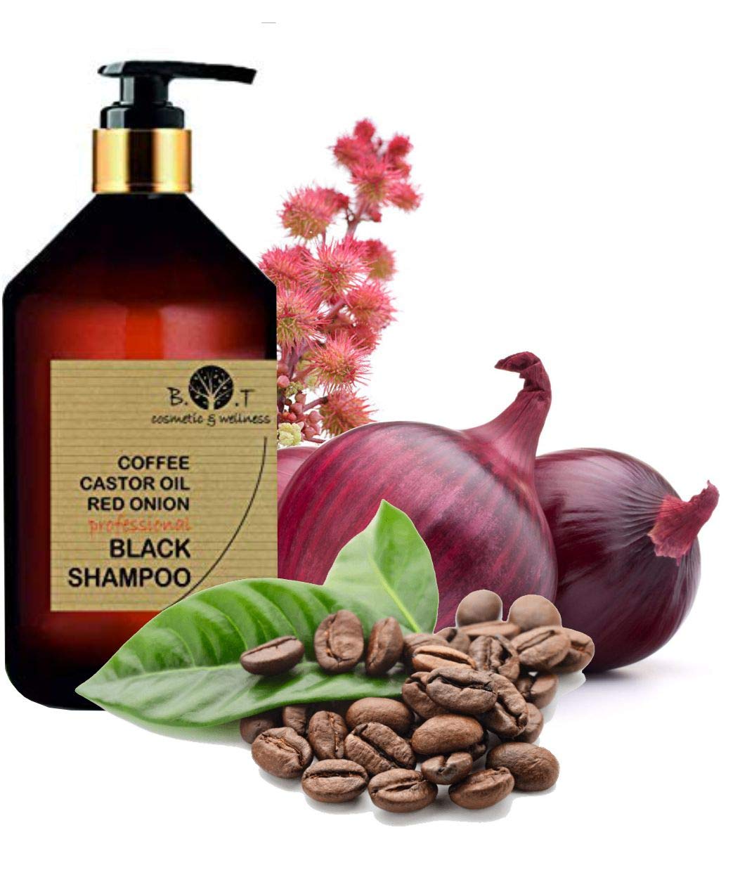POWERFUL HAIR GROWTH SHAMPOO Coffee Castor Oil and Red Onion extract