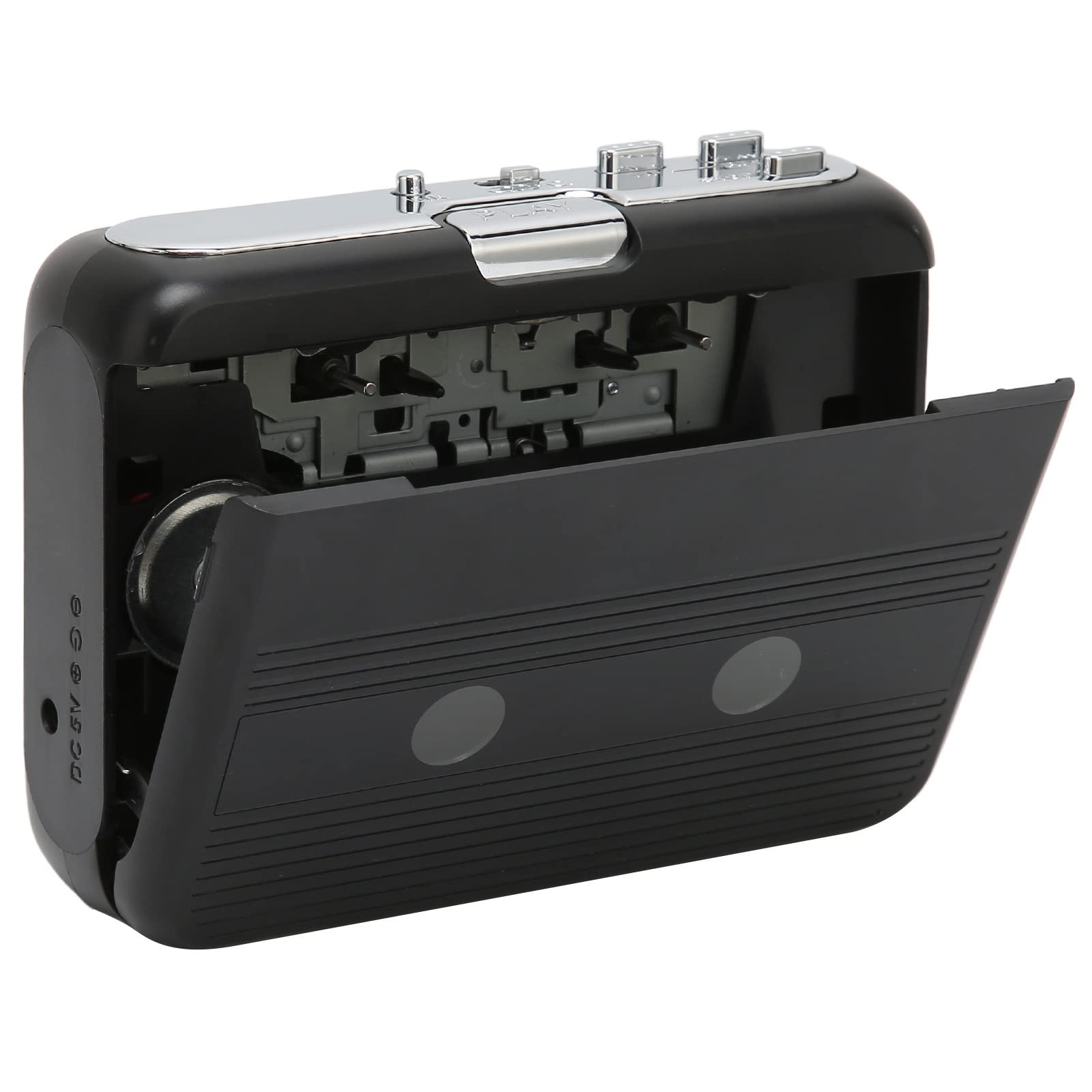 Annadue Bluetooth Cassette Player,Portable Cassette Tape Player with Headphone,Bluetooth Transfer to Headphone/Speaker,Support Auto Reverse,FM Radio,3.5mm Headphone Jack(Black)