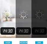 KWANWA Battery Alarm Clock 1.2" LED Display 12/24Hr Snooze Brightness view 5