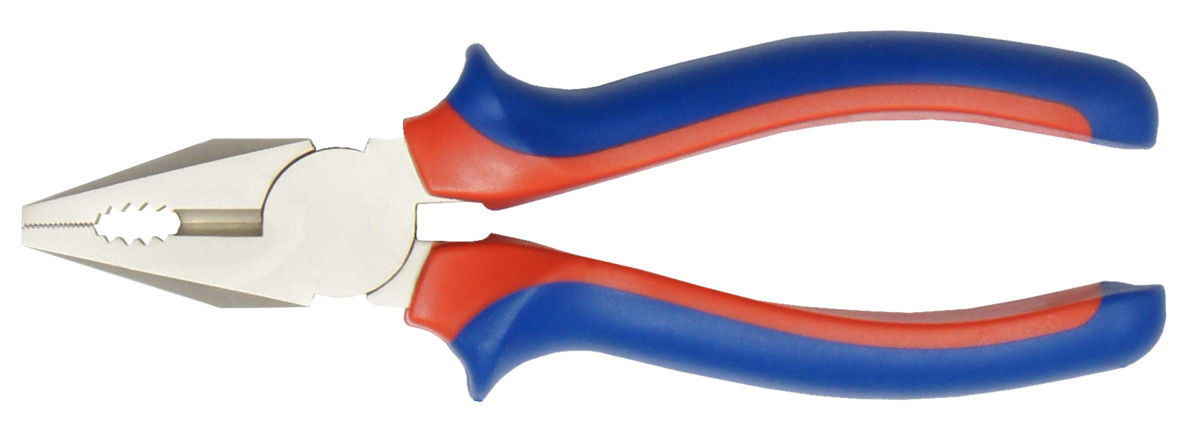 CON:P CPT112180 Combination Pliers with 2C-Handles, Silver/Blue/Red, 180 mm