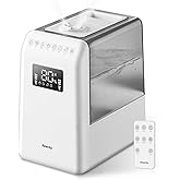 600ml/h Warm and Cool Mist Humidifier for Large Room, Aeocky 6L Top-Fill Humidifier with Remote for 821ft² Coverage, Essentia
