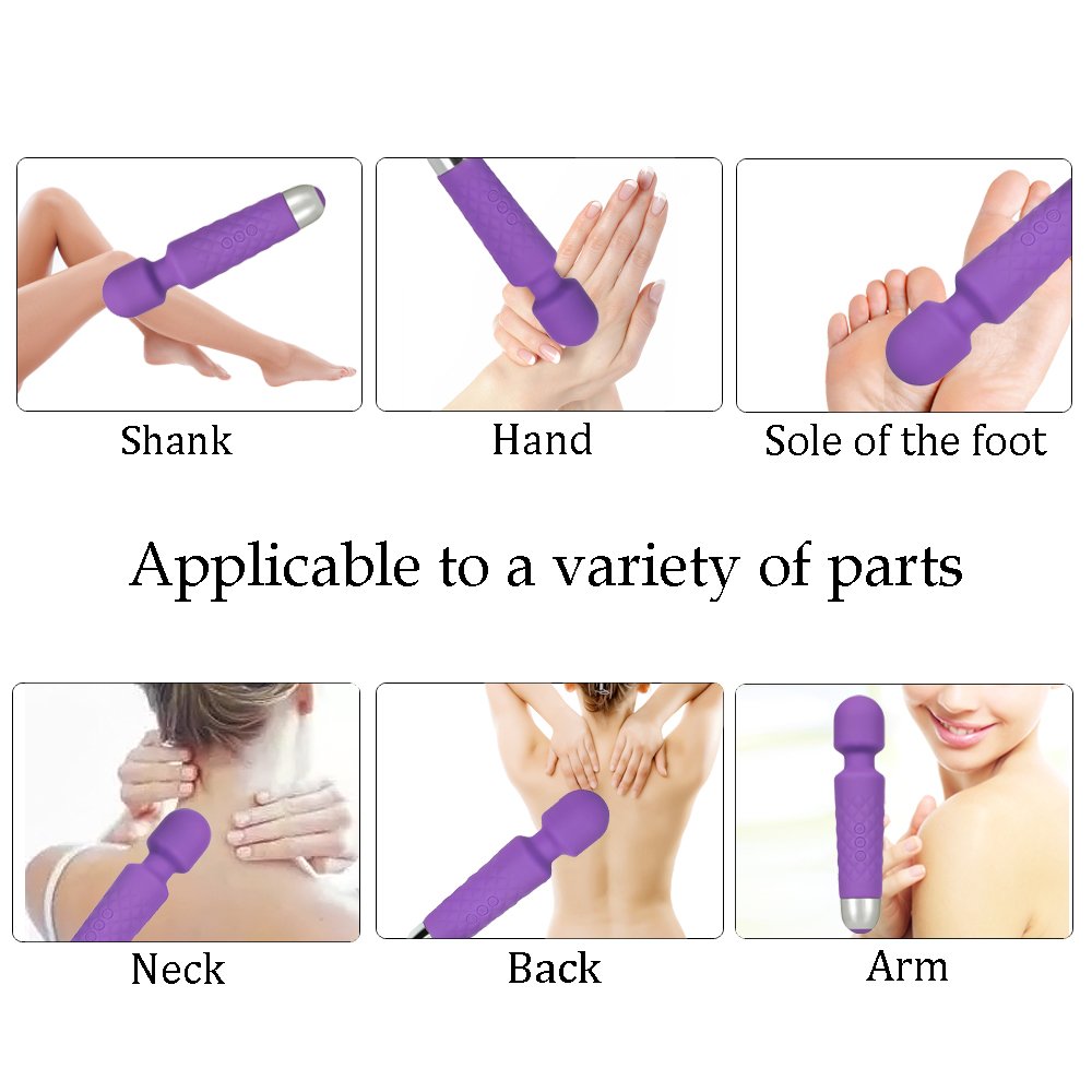 Clitoris Stimulator Clitoral Vibrator for Women,Mini 20 Vibration Patterns + 8 Speeds Rechargeable Powerful Wand Massager Adult Sex Toys,Wireless & Waterproof (Purple)