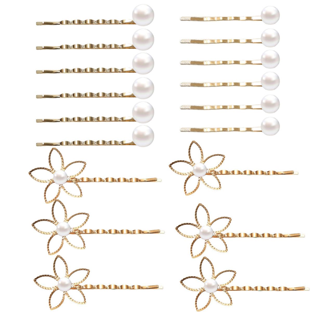 18Pcs Fashion Pearl Hair Clip Bobby Pin Barrette Hairpin Headdress For Party Wedding Daily