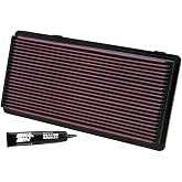 K&amp;N High-Flow Original Lifetime Engine Air Filter: Washable, 33-2122 | Fits Select 1996-2001 JEEP: Cherokee (See Product Description)
