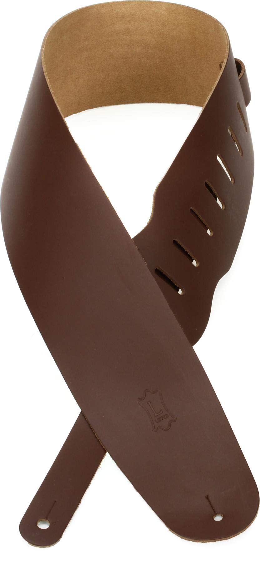 Levy's M4‐BRN 3.5-inch Leather Bass Guitar Strap ‐ Brown — image 1