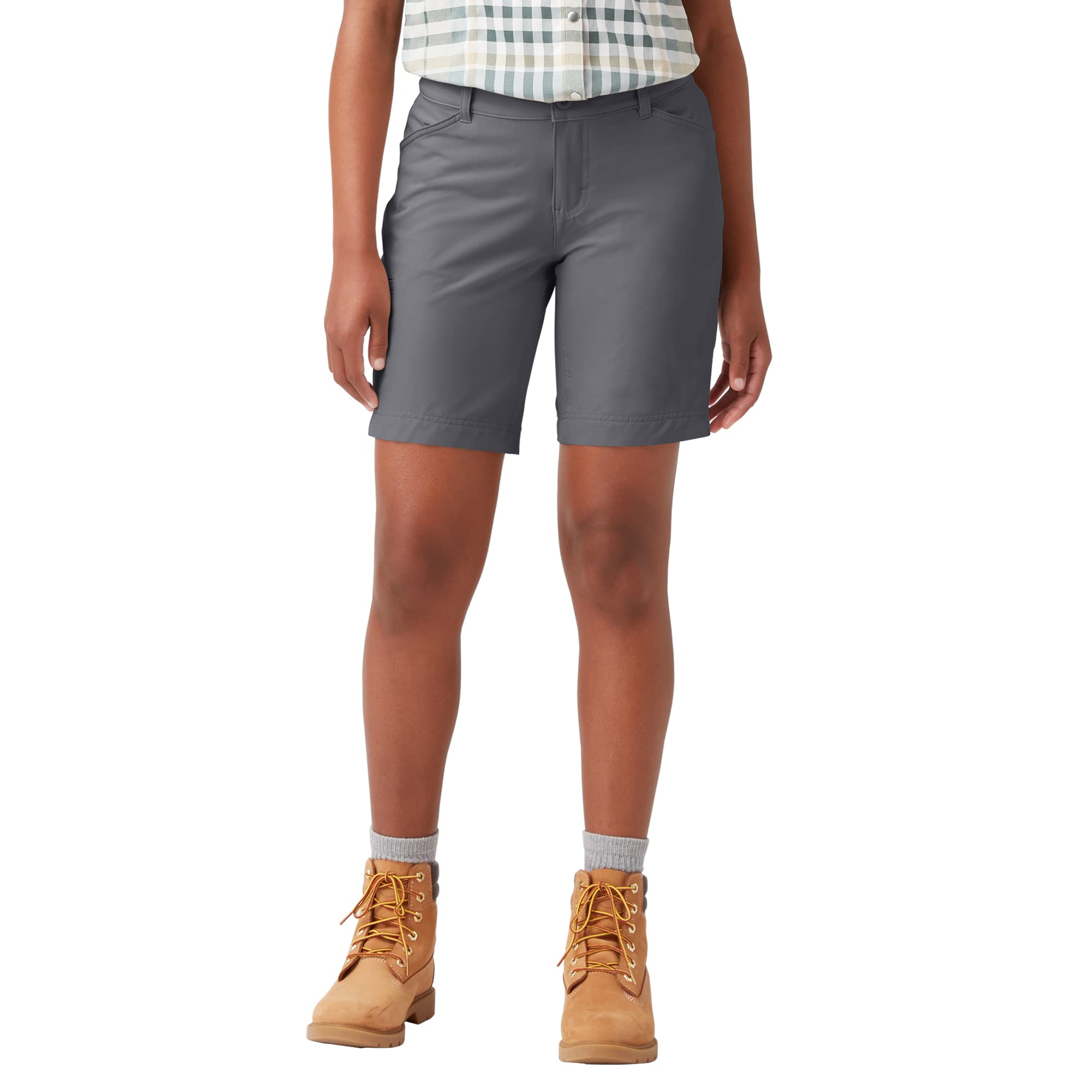 Dickies Women’s Temp-iq Stretch Performance Short, Graphite, 12