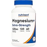 Nutricost Magnesium+ Extra Strength 420mg, 120 Capsules - 60 Servings. Magnesium Oxide and Glycinate - Non-GMO, Gluten Free, Vegan Friendly