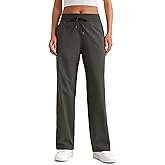 CRZ YOGA Straight Leg Casual Pants for Women 30” High Waisted Stretch Work Workout Travel Trousers with Pockets