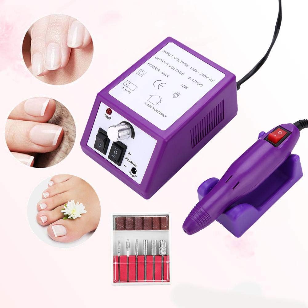 Electric Nail Drill Machine, Manicure Nail Art File Drill for Nail Polishing Pedicure Tool Kit, UK Plug