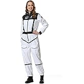 Colorful House Women Astronaut Onesie Adult Astronaut Costume White Space Suit Costume Halloween Spaceman Jumpsuit Outfit