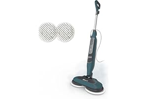 Shark Steam & Scrub All-in-One Scrubbing and Sanitizing Hard Floor Steam Mop, 2 Steam Modes, 2 Dirt Grip Soft Scrub Pads Included, XL Removable Water Tank, Swivel Steering, Teal, S8002BRN