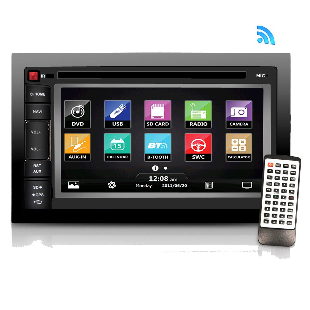 Premium Pyle 6.5”-Inch Double-DIN - Car Stereo Receiver with Bluetooth, Dash Touchscreen Screen, TFT/LCD Monitor, CD/DVD Player, Disc /MP3/MP4/USB /SD/AM/FM (NO Navigation Disc Included) (PLDNV66B)